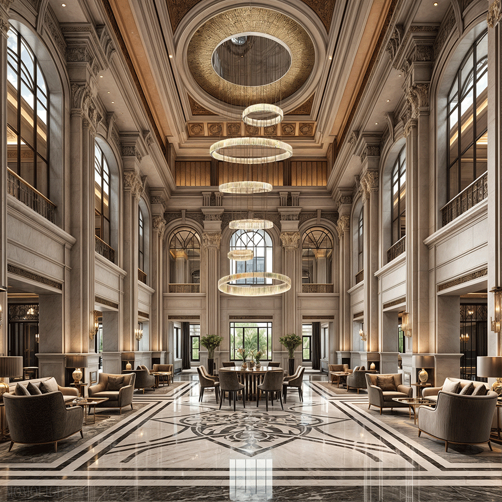 Cleo Foyer & Staircase Ring Chandelier 31"D-Momo Lighting