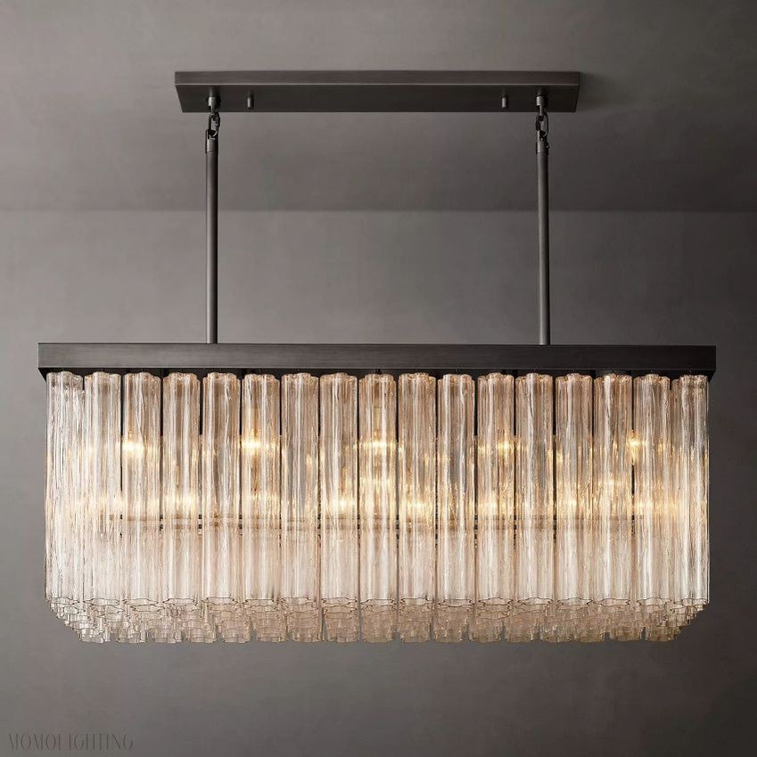 Cloe Rectangle Chandelier-Momo Lighting