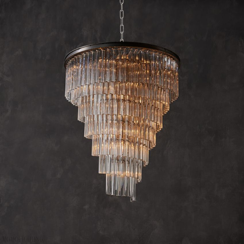 Cloe Spiral Chandelier-Momo Lighting
