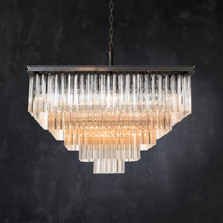 Cloe Square Chandelier-Momo Lighting