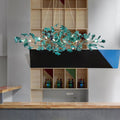 Colorful Glass Ginkgo Leaf Chandelier-Momo Lighting