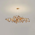 Colorful Glass Ginkgo Leaf Chandelier-Momo Lighting