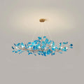Colorful Glass Ginkgo Leaf Chandelier-Momo Lighting
