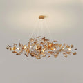 Colorful Glass Ginkgo Leaf Chandelier-Momo Lighting