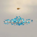 Colorful Glass Ginkgo Leaf Chandelier-Momo Lighting