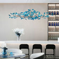 Colorful Glass Ginkgo Leaf Chandelier-Momo Lighting