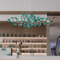 Colorful Glass Ginkgo Leaf Chandelier-Momo Lighting
