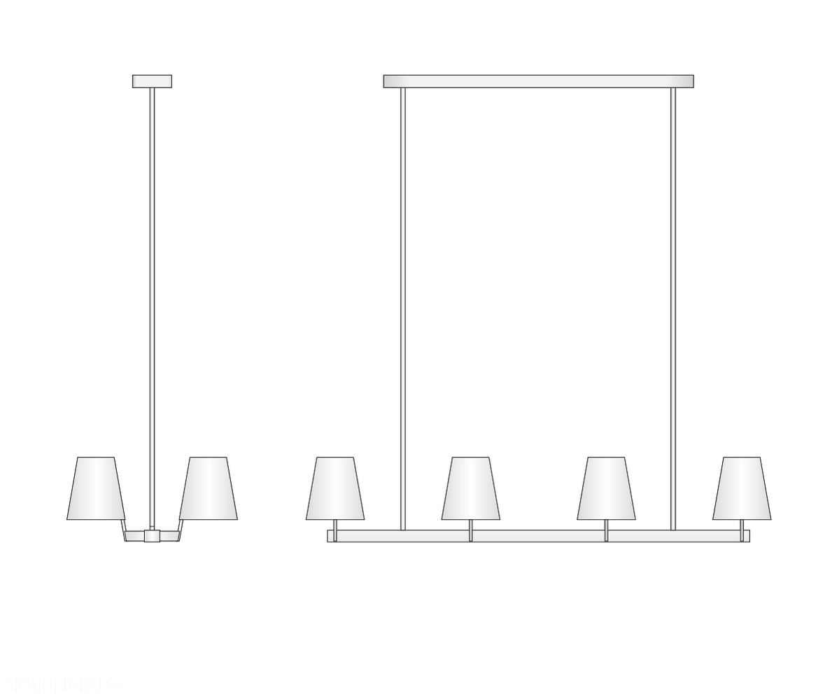 Corniche Circular Linear Chandelier 60'' for dining room & Kitchen-Momo Lighting