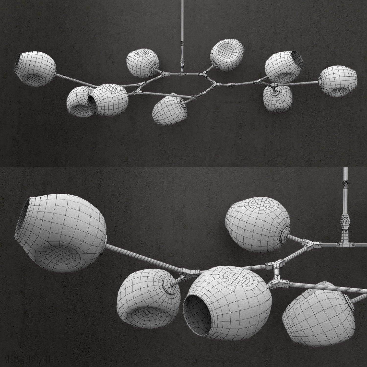 Covington Horizontal Globe Branching Bubble Chandelier-Momo Lighting