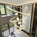 Crispin Crystal Ring Chandelier Foyer-Momo Lighting