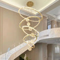 Crispin Crystal Ring Chandelier Foyer-Momo Lighting