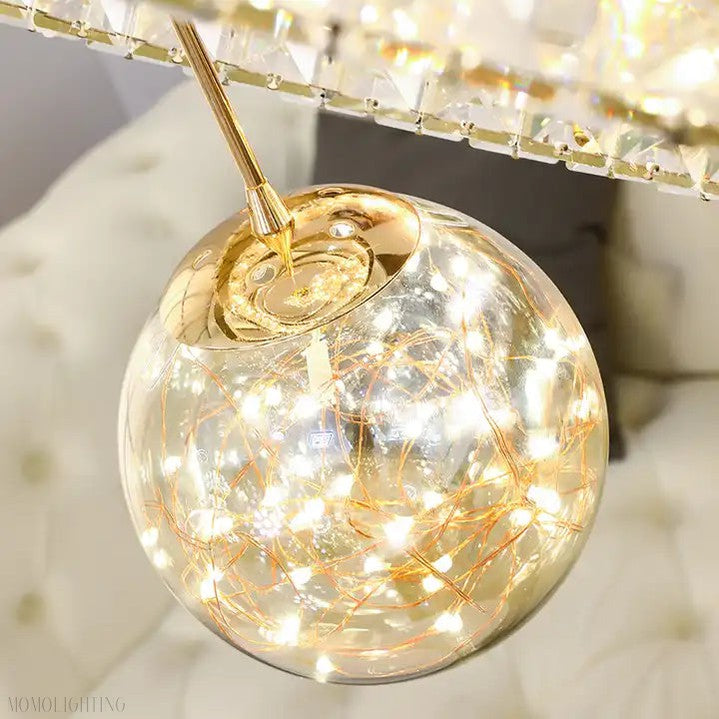 Crispin Crystal Ring Chandelier Foyer-Momo Lighting