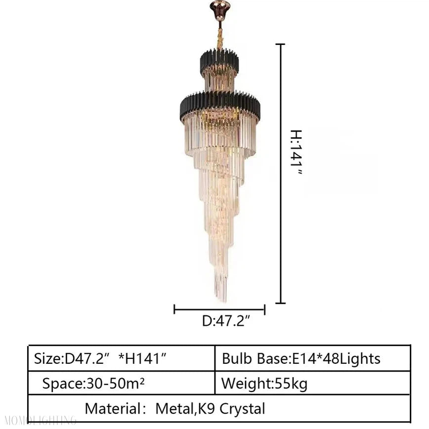 Cyrus Multiple Tier Crystal Chandelier