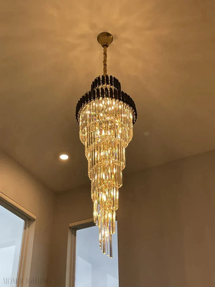 Cyrus Multiple Tier Crystal Chandelier-Momo Lighting