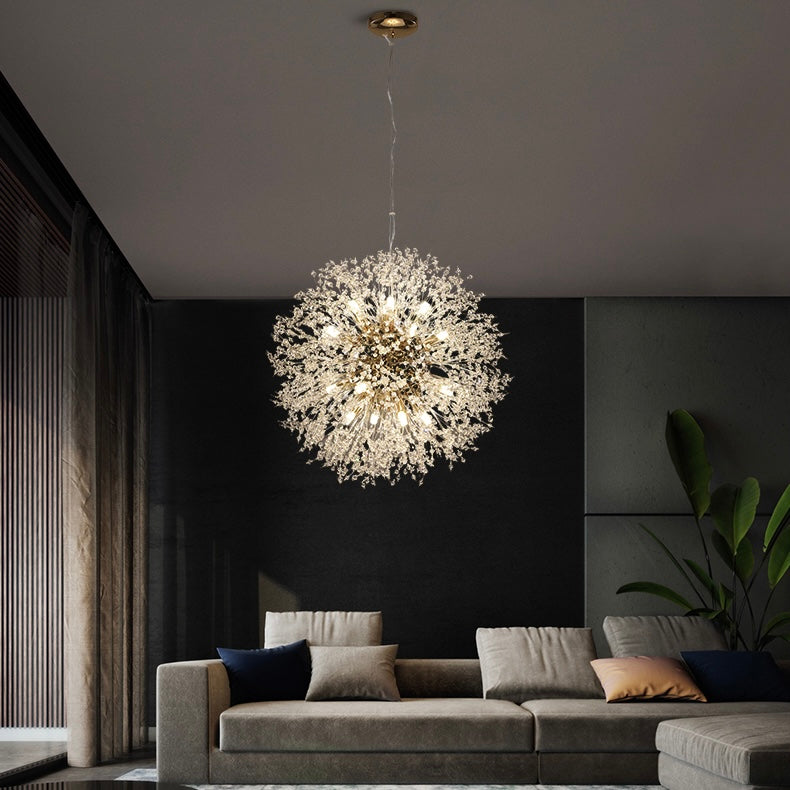 Dandelion Chandelier Sputnik Sphere In Firework Shape Modern Ceiling Light-Momo Lighting