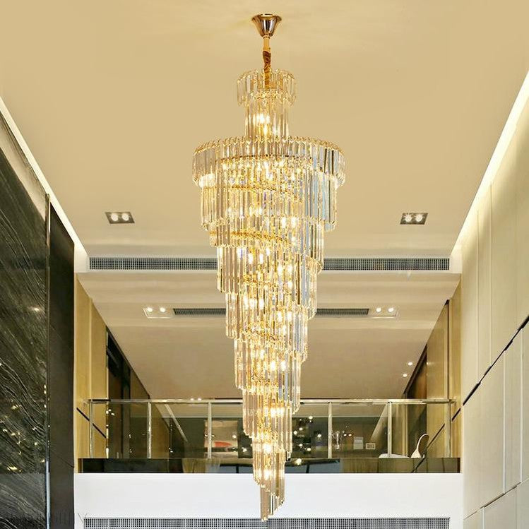 Danilo Multiple Tier Crystal Chandelier-Momo Lighting