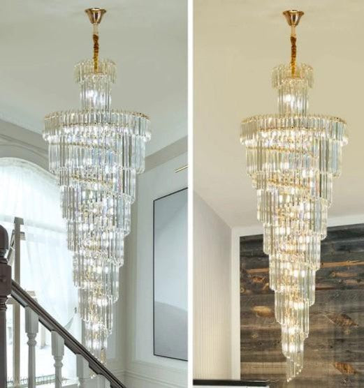 Danilo Multiple Tier Crystal Chandelier-Momo Lighting
