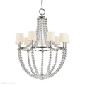 Danville 9 Light Chandelier w/White Shade-Momo Lighting