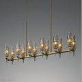 David Glass Round Chandelier Brass-Momo Lighting