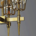 David Glass Round Chandelier Brass-Momo Lighting