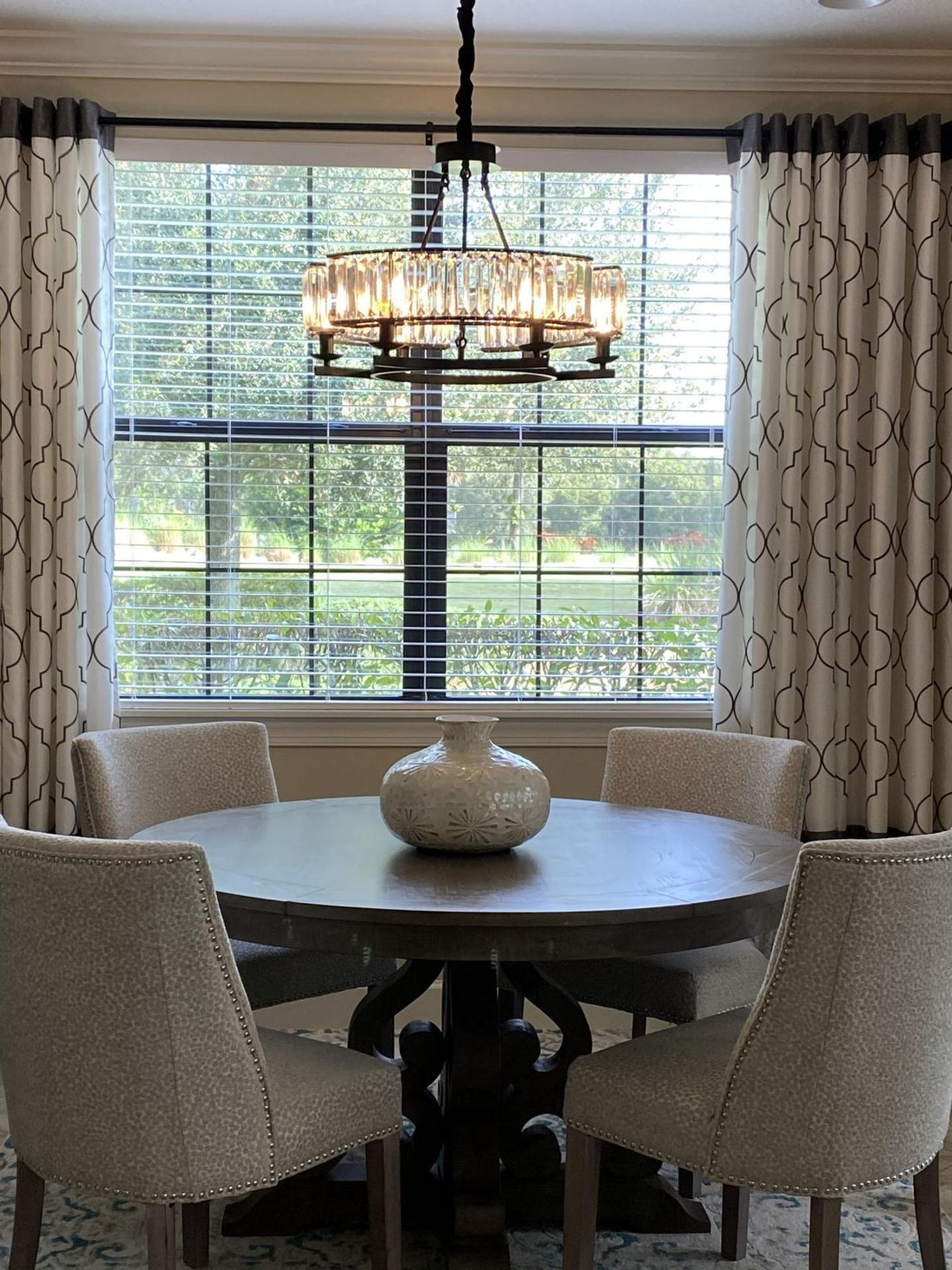 Decorative 6/ 8/ 10/ 12-Light Crystal Ceiling Chandelier Triangular Prism Island Light Fixture Metal Shade for Living Room-Momo Lighting