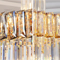 Decorative Large Vertical Crystal Staircase Chandelier Foyer Ceiling Light Fixture Lamp In Gray/ Amber Brim-Momo Lighting