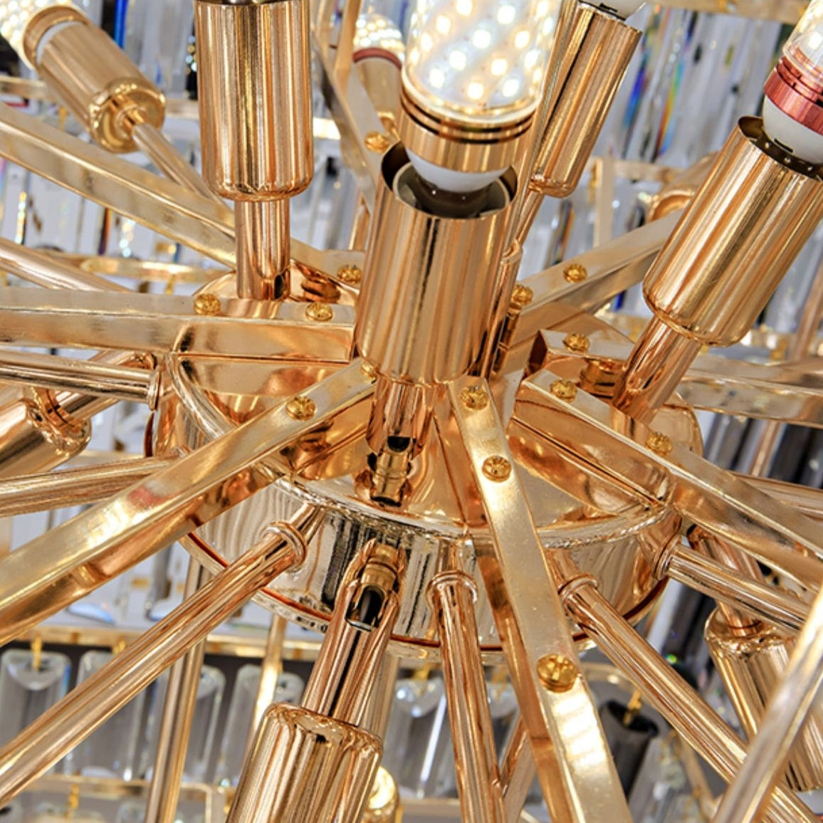 Decorative Large Vertical Crystal Staircase Chandelier Foyer Ceiling Light Fixture Lamp In Gray/ Amber Brim-Momo Lighting