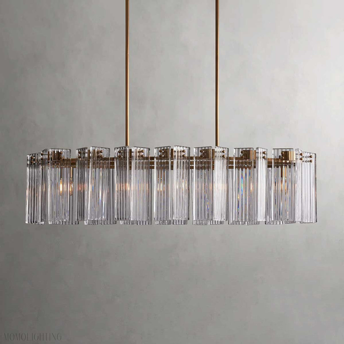 Delsie Oval Chandelier-Momo Lighting