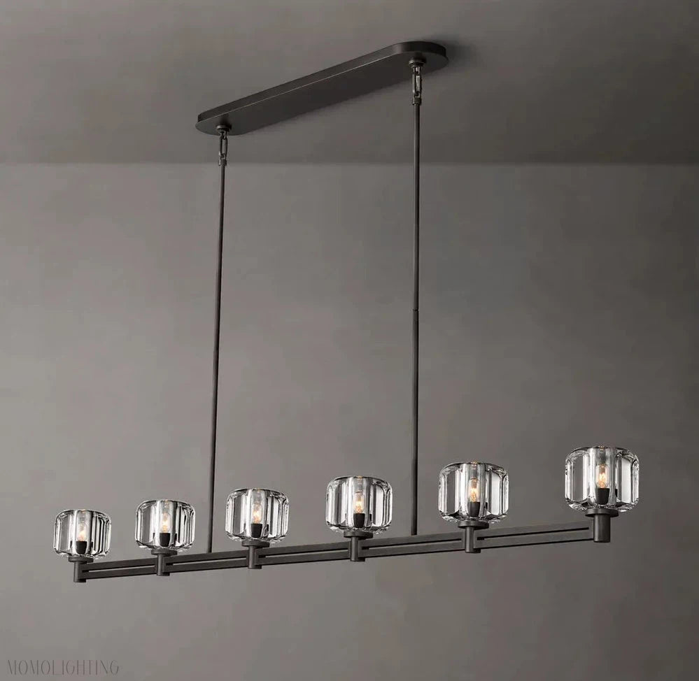 Demaret Double Linear Chandelier 72″-Momo Lighting