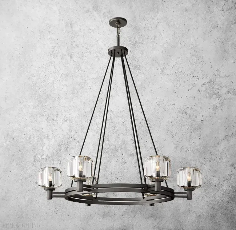 Demaret Double Round Chandelier 36"-Momo Lighting