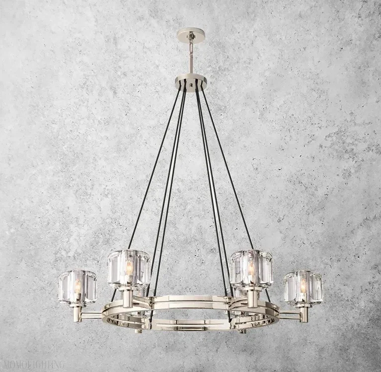 Demaret Double Round Chandelier 36"-Momo Lighting