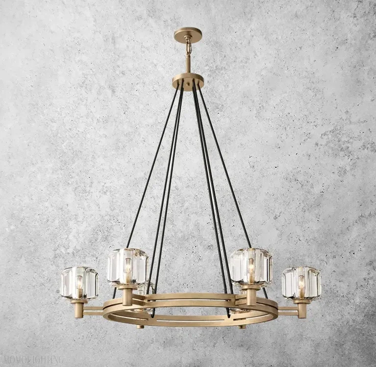 Demaret Double Round Chandelier 36"-Momo Lighting