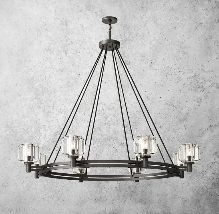 Demaret Double Round Chandelier 48"-Momo Lighting