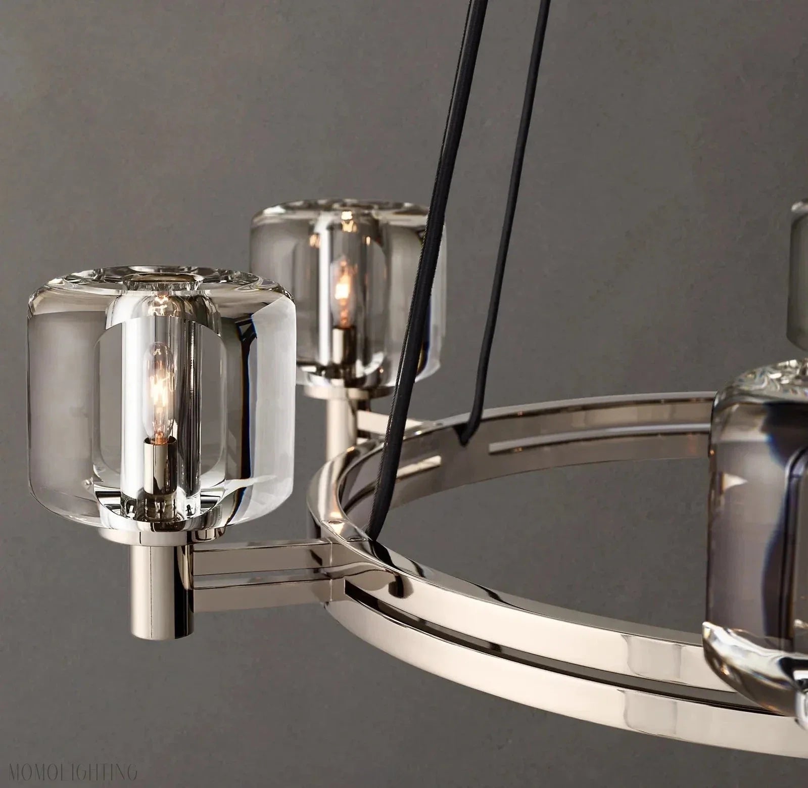 Demaret Double Round Chandelier 48"-Momo Lighting