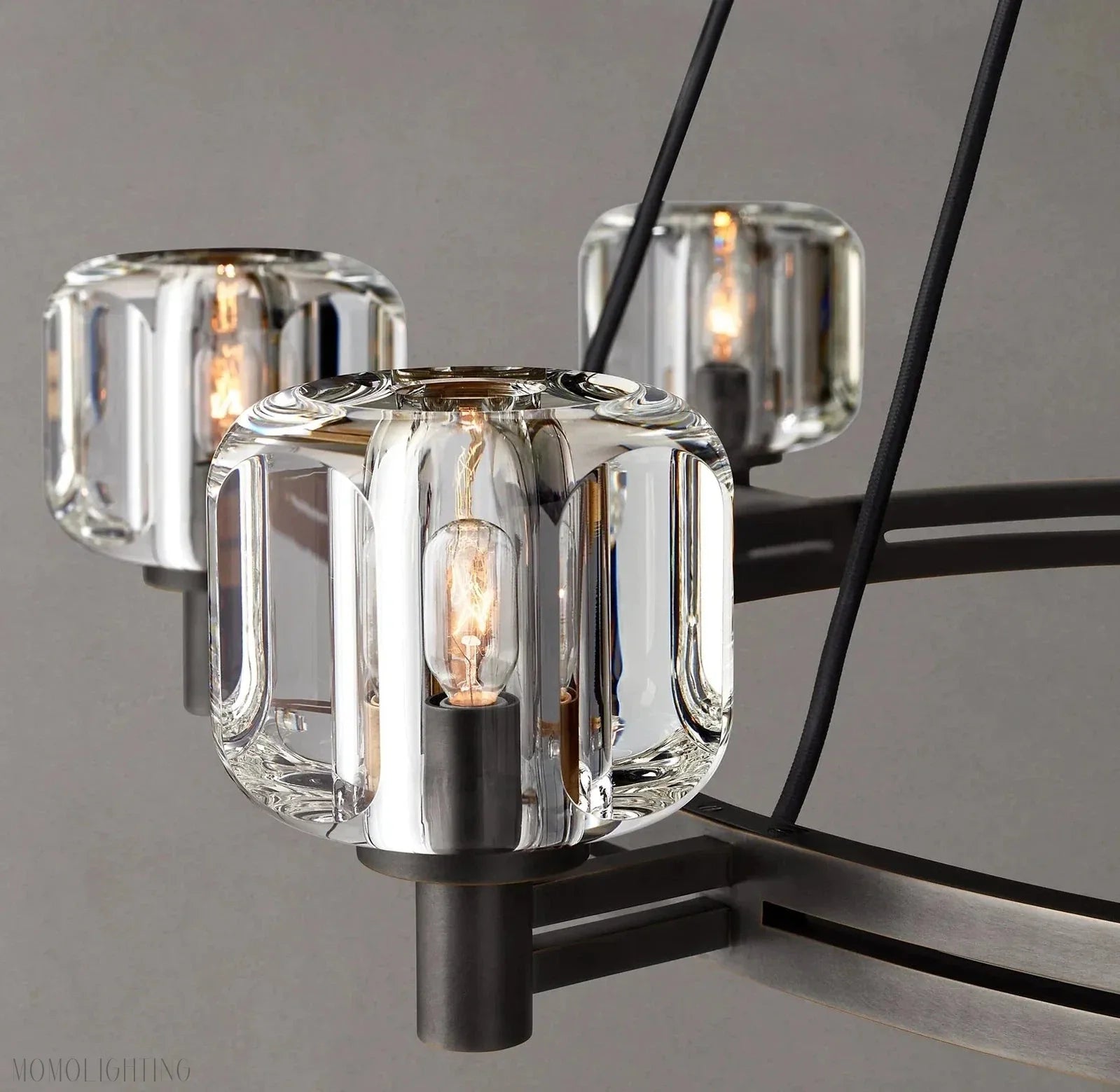 Demaret Double Round Chandelier 48"-Momo Lighting