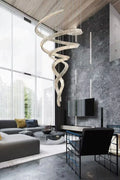 Designer Foyer Living Room Ceiling Light Fixture Stylish Spiral Crystal Chandelier For Hotel Entrance-Momo Lighting