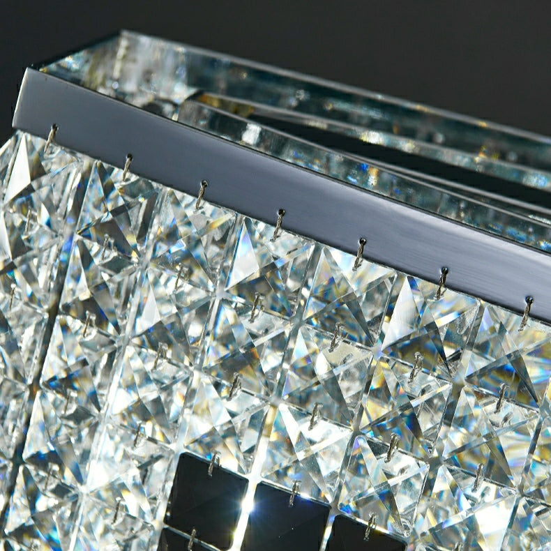 Designer Style Crystal Chandelier Elegant Round Ceiling Lighting Fixture for Living/ Dining Room-Momo Lighting