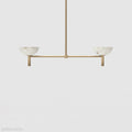 Devia Alabaster Linear Chandelier-Momo Lighting