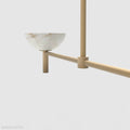 Devia Alabaster Linear Chandelier-Momo Lighting