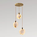 Moonshade Natural Marble Pendant Light with Adjustable Height