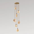 Moonshade Natural Marble Pendant Light with Adjustable Height