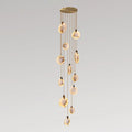 Moonshade Natural Marble Pendant Light with Adjustable Height