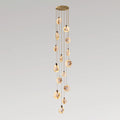 Moonshade Natural Marble Pendant Light with Adjustable Height