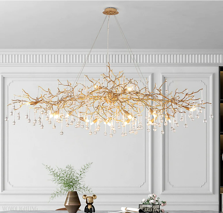 Doris Branch Crystal Chandelier Light-Momo Lighting