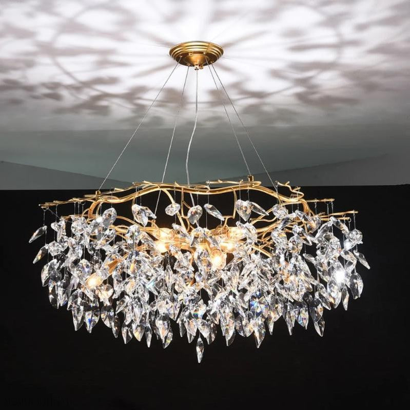 Doris Round Modern Branch Chandeliers-Momo Lighting
