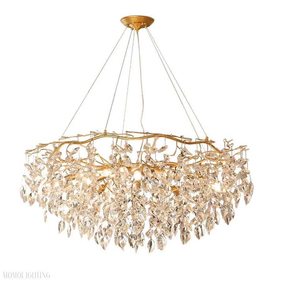 Doris Round Modern Branch Chandeliers-Momo Lighting