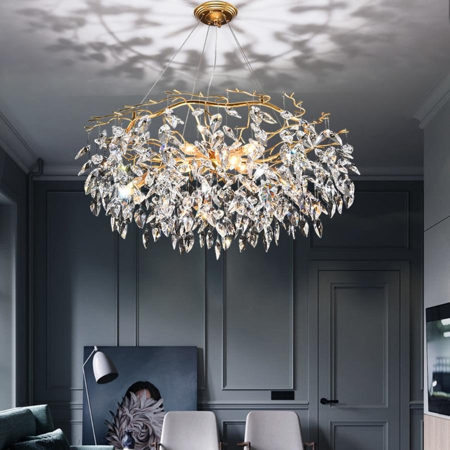 Doris Round Modern Branch Chandeliers-Momo Lighting