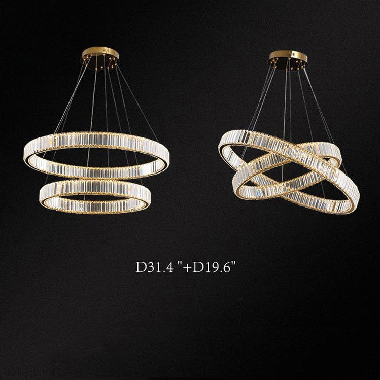 Doro Crystal Round Chandelier-Momo Lighting