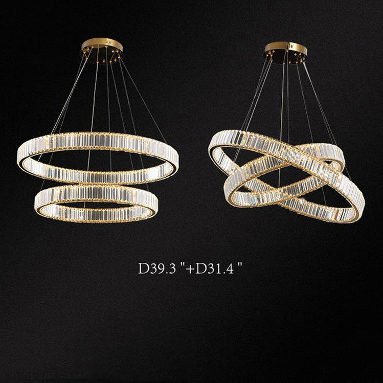 Doro Crystal Round Chandelier-Momo Lighting