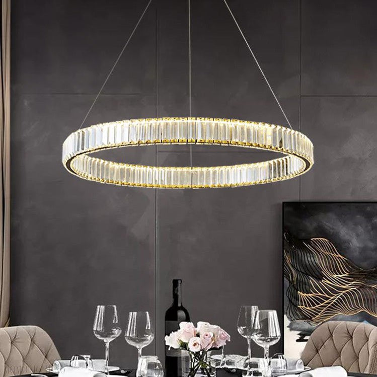 Doro Crystal Round Chandelier-Momo Lighting